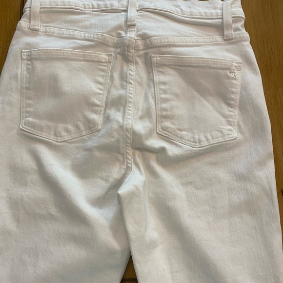 Madewell white high-rise skinny crop jeans size 27 frayed at ankle - Picture 6 of 16